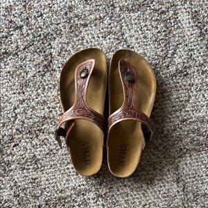 Myra Bag Brown Leather Sandals